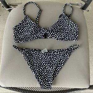 Black/White Pebble Blackbough Bikini Set (S/S)